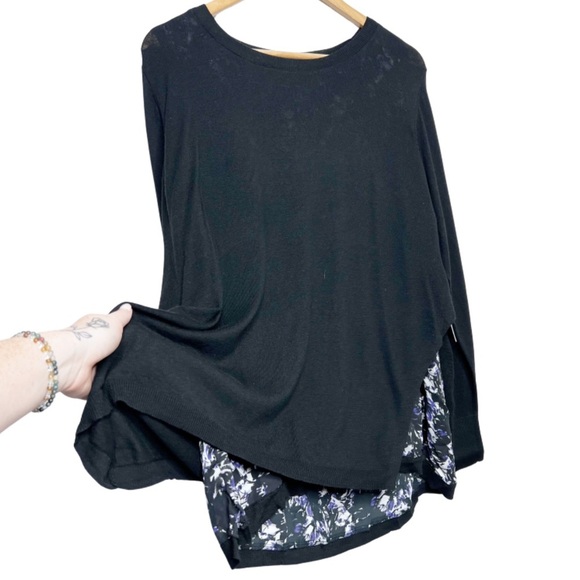 New with Tag Womens Simply Vera Vera Wang Mystical Amethyst Layered Sweater Plus - Picture 5 of 16